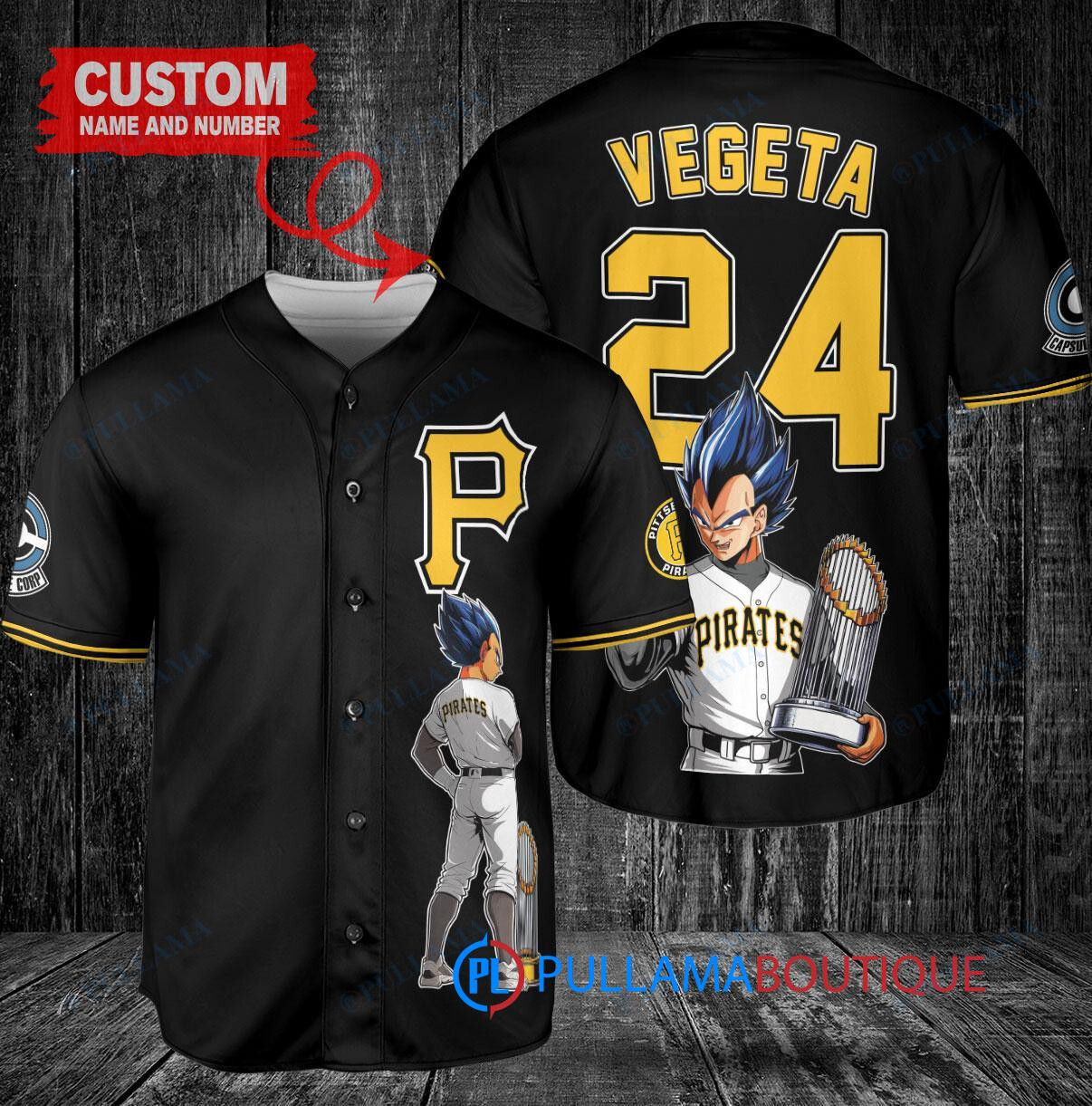 Boston Red Sox x Vegeta Super Saiyan Dragon Ball Z with Trophy Custom Baseball Jersey Gold-Light Blue City Connect