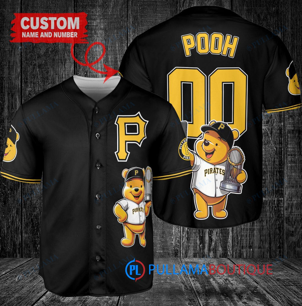 San Diego Padres x Winnie the Pooh with Trophy Custom Baseball Jersey Tan