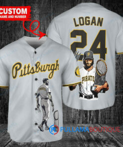 Pittsburgh Pirates x Wolverine Logan with Trophy Custom Baseball Jersey Gray