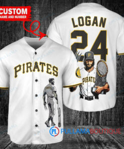 Pittsburgh Pirates x Wolverine Logan with Trophy Custom Baseball Jersey White