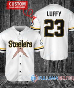 Pittsburgh Steelers Luffy After Timeskip One Piece Straw Hats Custom Baseball Jersey