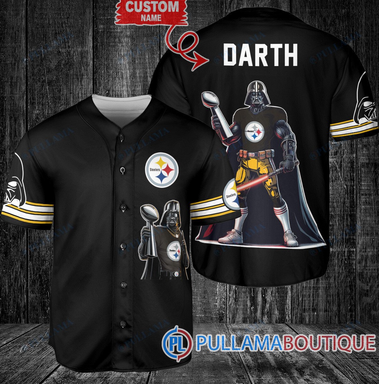 Indianapolis Colts x Darth Vader Star Wars with Trophy Custom Baseball Jersey Royal-Black