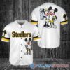 Los Angeles Chargers x Mickey and Minnie with Trophy Baseball Jersey White