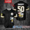 Cleveland Browns x Snoopy and Charlie Brown with Trophy Custom Baseball Jersey Orange