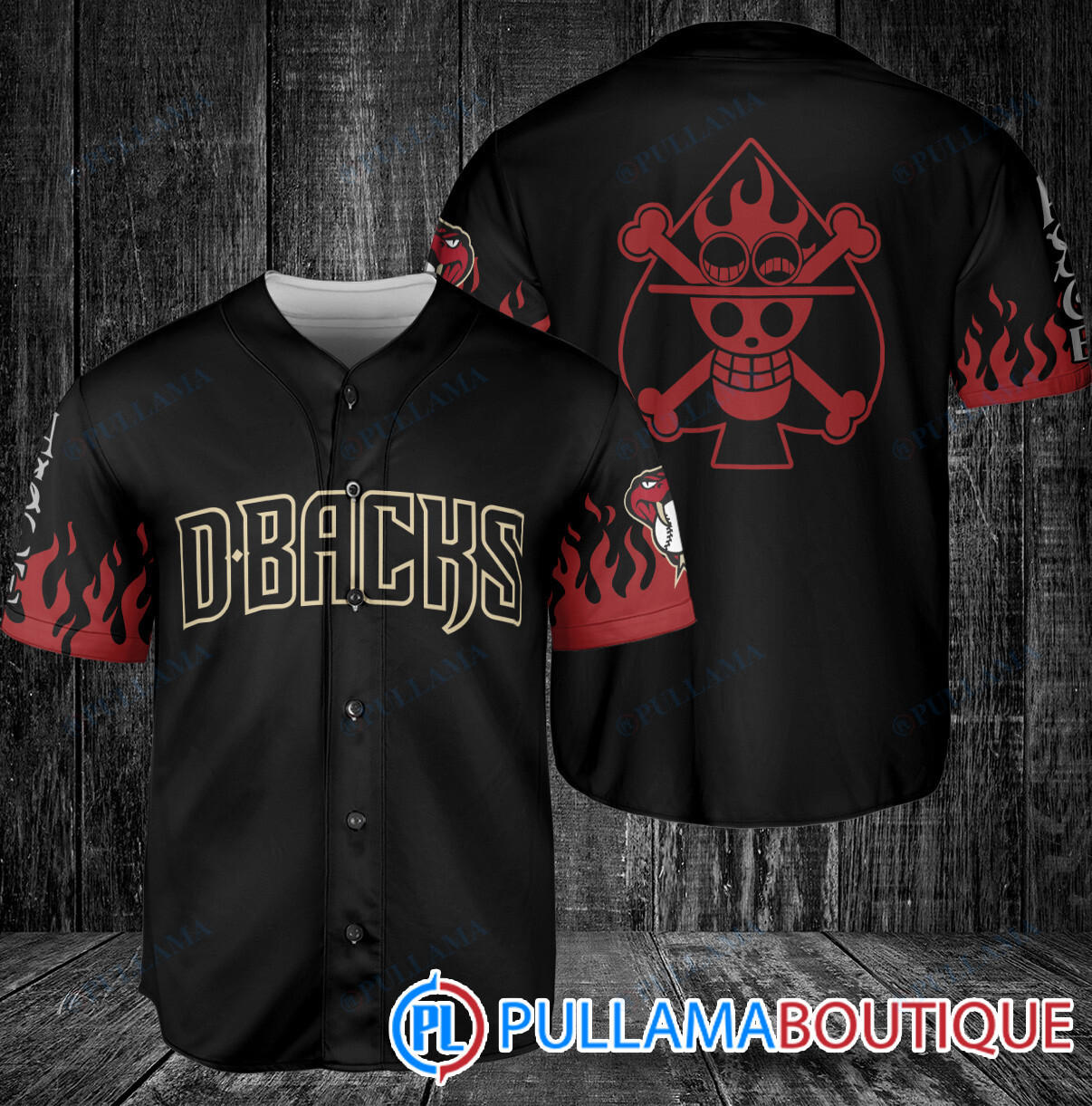 Portgas D. Ace One Piece Boston Red Sox Baseball Jersey