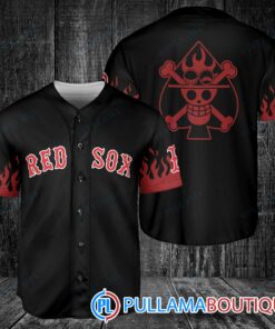 Portgas D. Ace One Piece Boston Red Sox Baseball Jersey