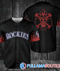 Portgas D. Ace One Piece Colorado Rockies Baseball Jersey