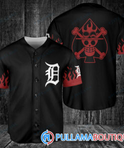 Portgas D. Ace One Piece Detroit Tigers Baseball Jersey