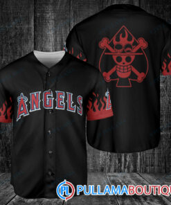 Portgas D. Ace One Piece Los Angeles Angels Baseball Jersey