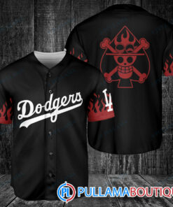 Portgas D. Ace One Piece Los Angeles Dodgers Baseball Jersey