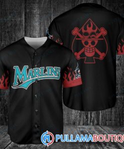 Portgas D. Ace One Piece Miami Marlins Baseball Jersey