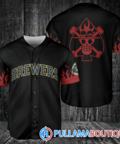 Portgas D. Ace One Piece Milwaukee Brewers Baseball Jersey