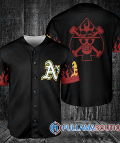 Portgas D. Ace One Piece Oakland Athletics Baseball Jersey