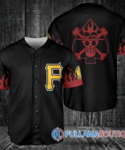 Portgas D. Ace One Piece Pittsburgh Pirates Baseball Jersey