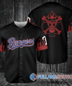 Portgas D. Ace One Piece Texas Rangers Baseball Jersey