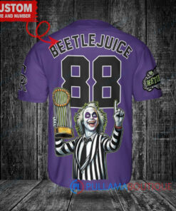 Rockies Beetlejuice Halloween World Series Trophy Baseball Jersey Purple