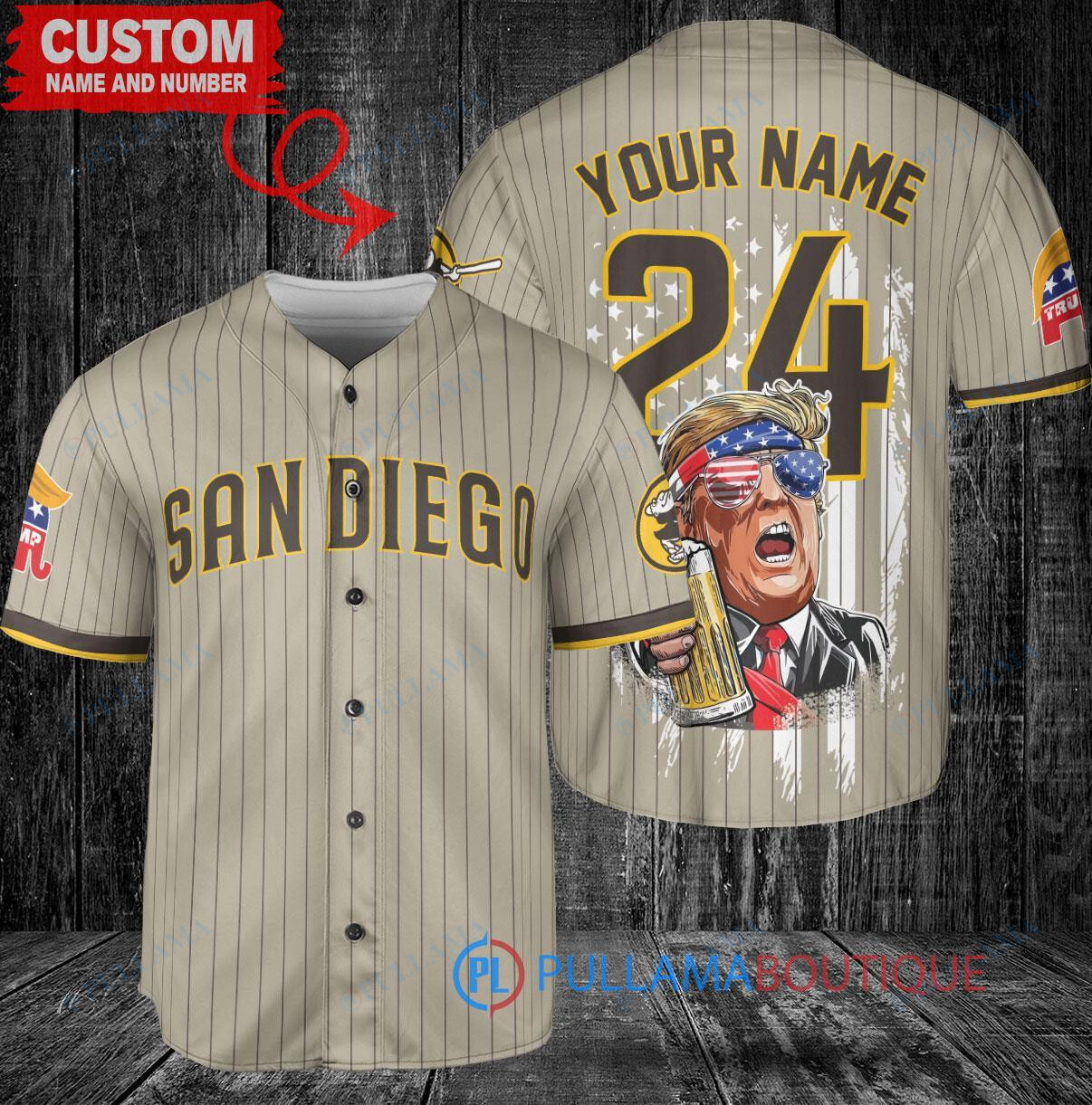 San Diego Padres x Limited Edition with World Series Trophy Custom Baseball Jersey White