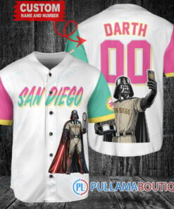 San Diego Padres x Darth Vader Star Wars with Trophy Baseball Jersey White City Connect