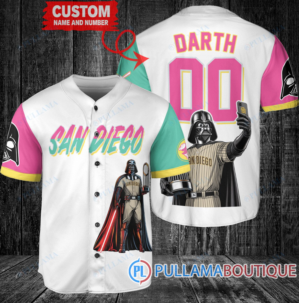 Cleveland Guardians x Darth Vader Star Wars with Trophy Baseball Jersey Red