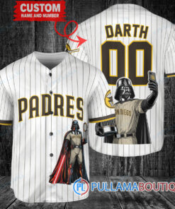 San Diego Padres x Darth Vader Star Wars with Trophy Baseball Jersey White