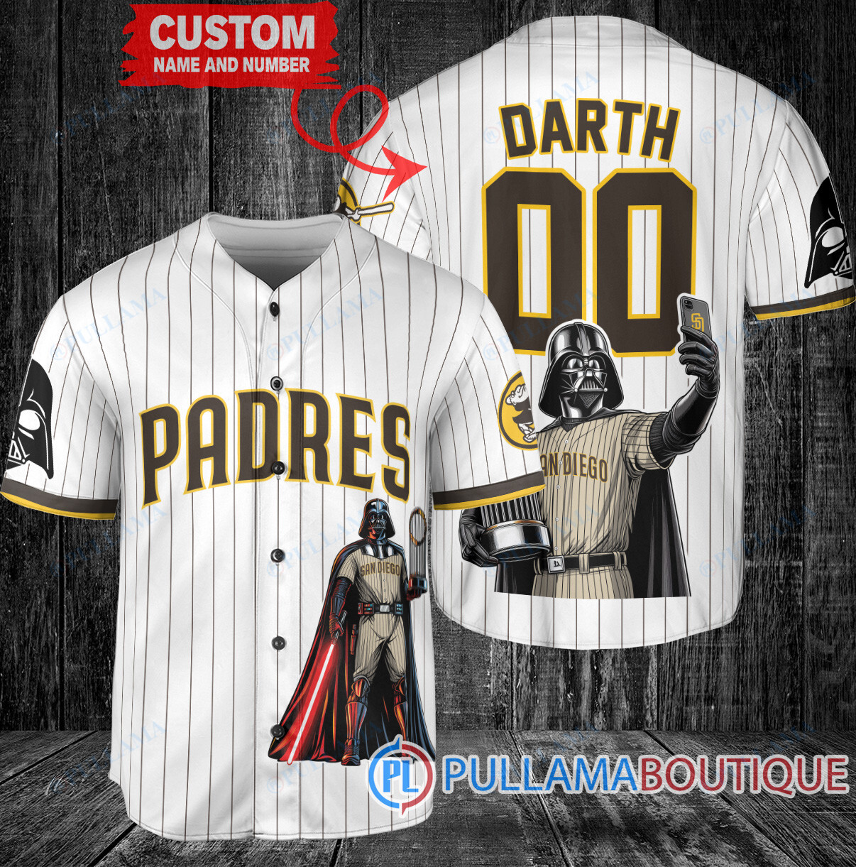 Arizona Diamondbacks x Darth Vader Star Wars with Trophy Baseball Jersey White