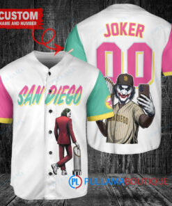 San Diego Padres x Joker DC Comics with Trophy Custom Baseball Jersey White City Connect