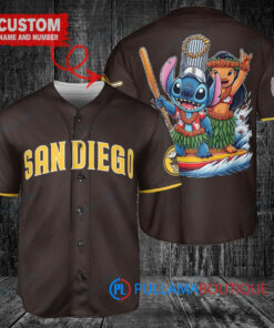 San Diego Padres x Lilo & Stitch with Trophy Baseball Jersey Brown