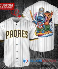 San Diego Padres x Lilo & Stitch with Trophy Baseball Jersey White