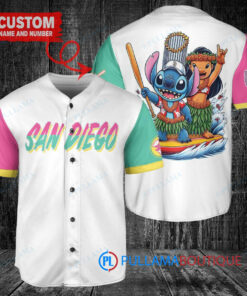 San Diego Padres x Lilo & Stitch with Trophy Baseball Jersey White City Connect