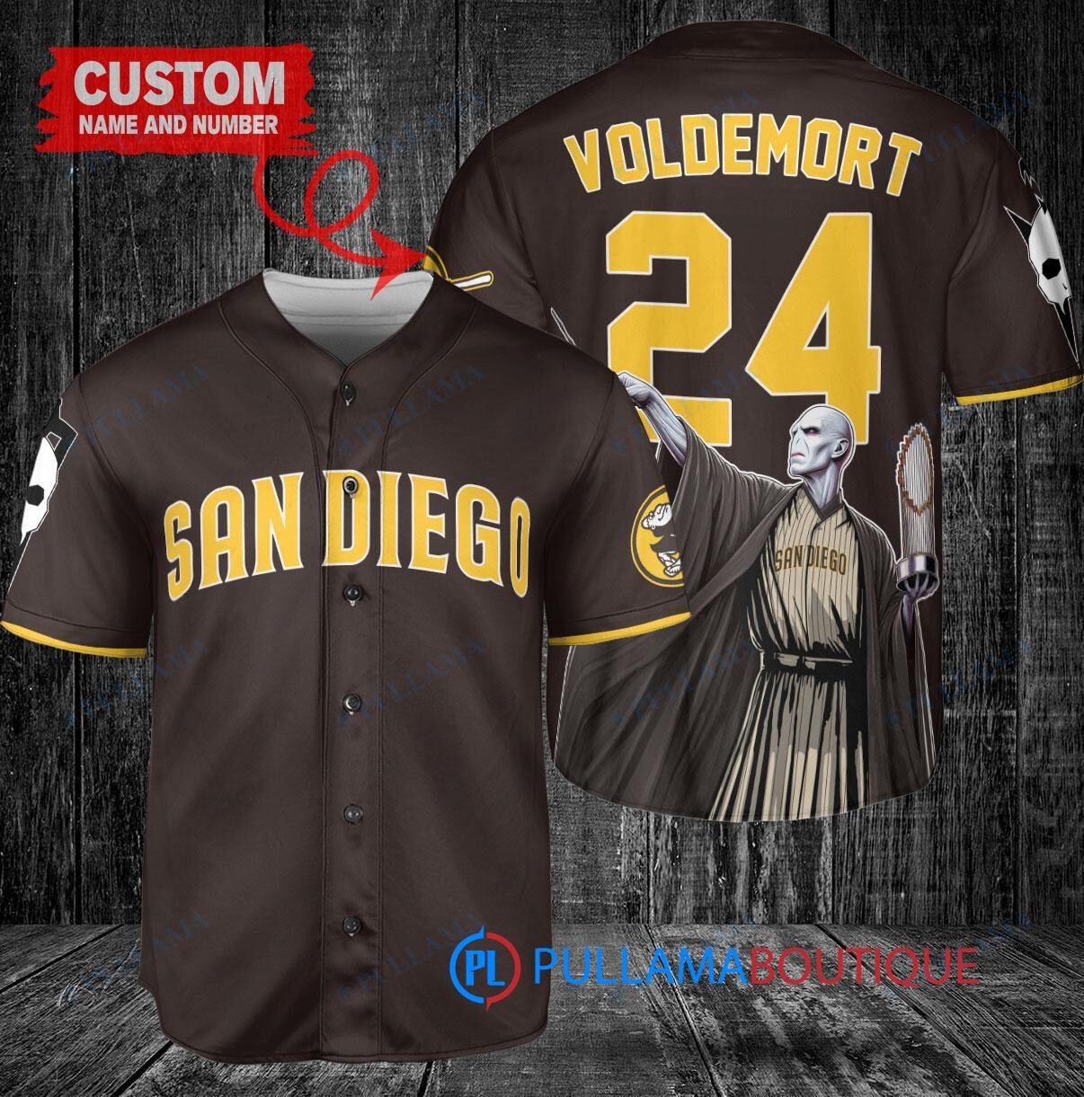 Philadelphia Phillies x Lord Voldemort Harry Potter with Trophy Custom Baseball Jersey Blue City Connect