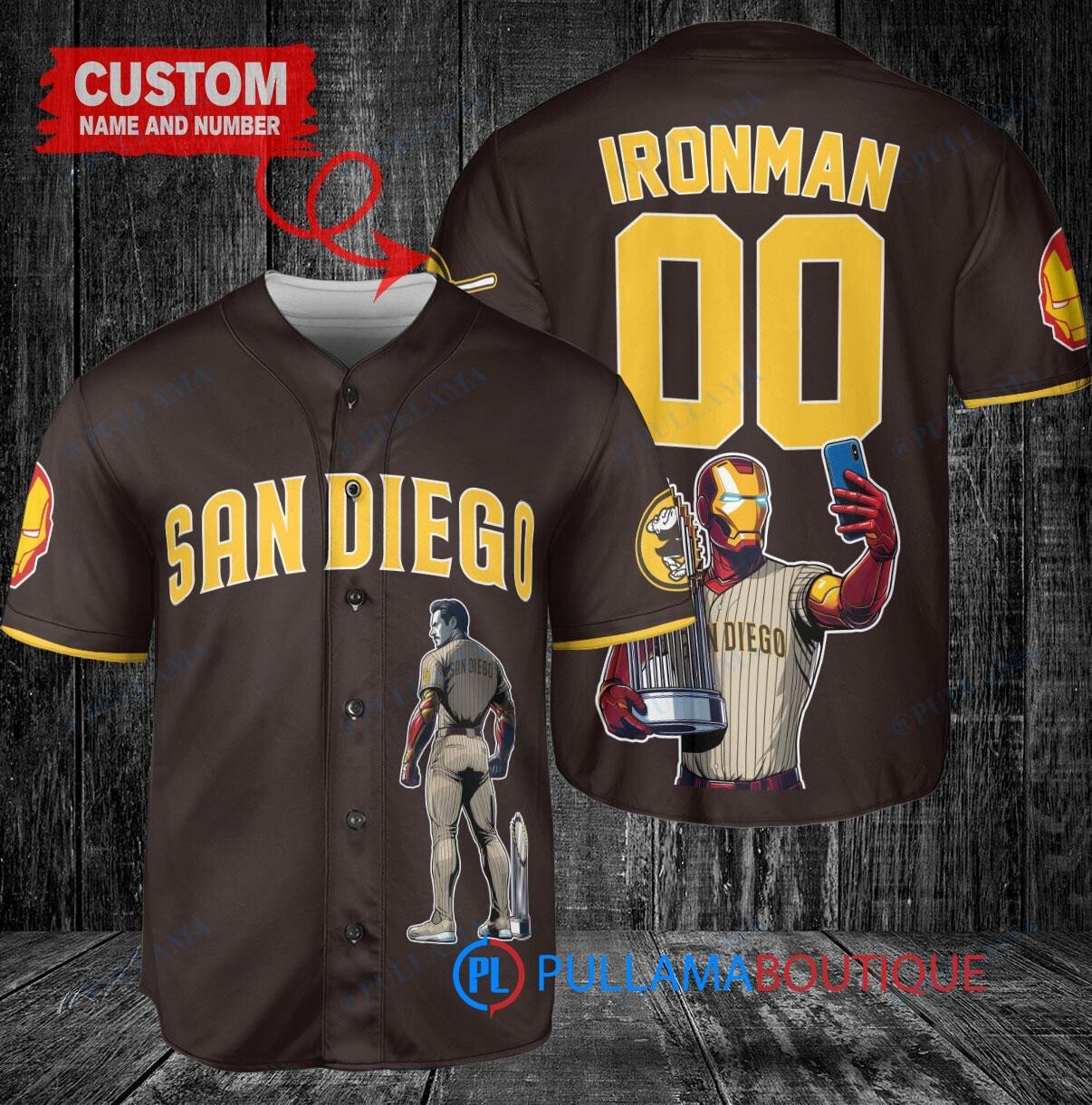 Oakland Athletics x Marvel Iron Man Tony Stark with Trophy Custom Baseball Jersey White