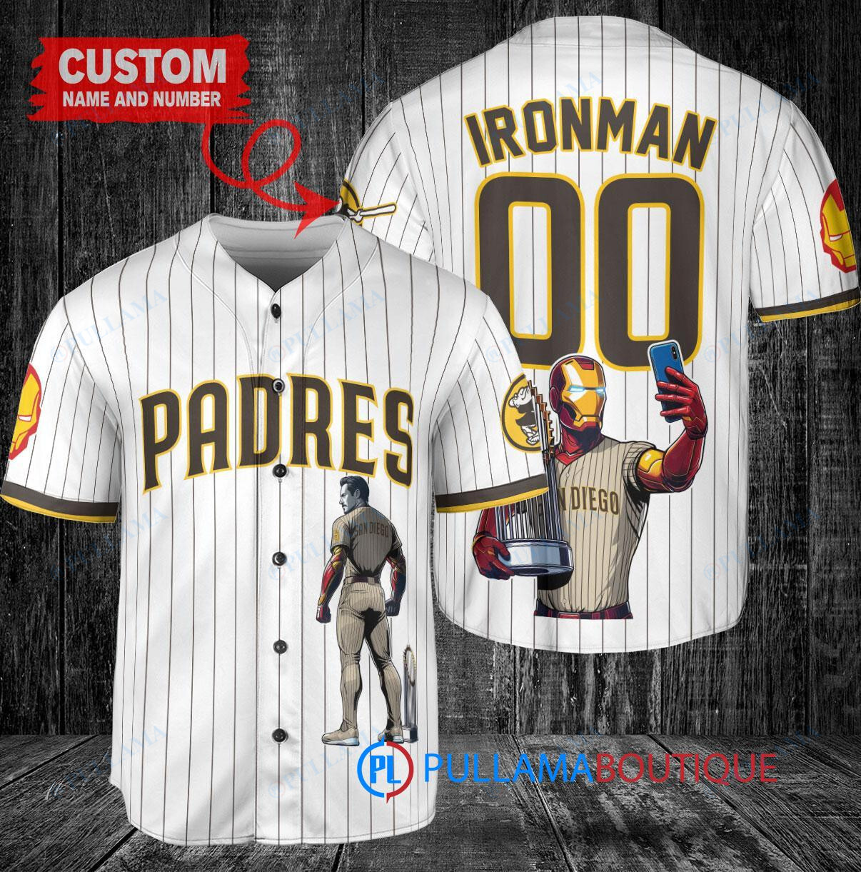 Cincinnati Reds x Marvel Iron Man Tony Stark with Trophy Custom Baseball Jersey Gray