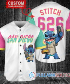 San Diego Padres x Stitch with Trophy Baseball Jersey White City Connect