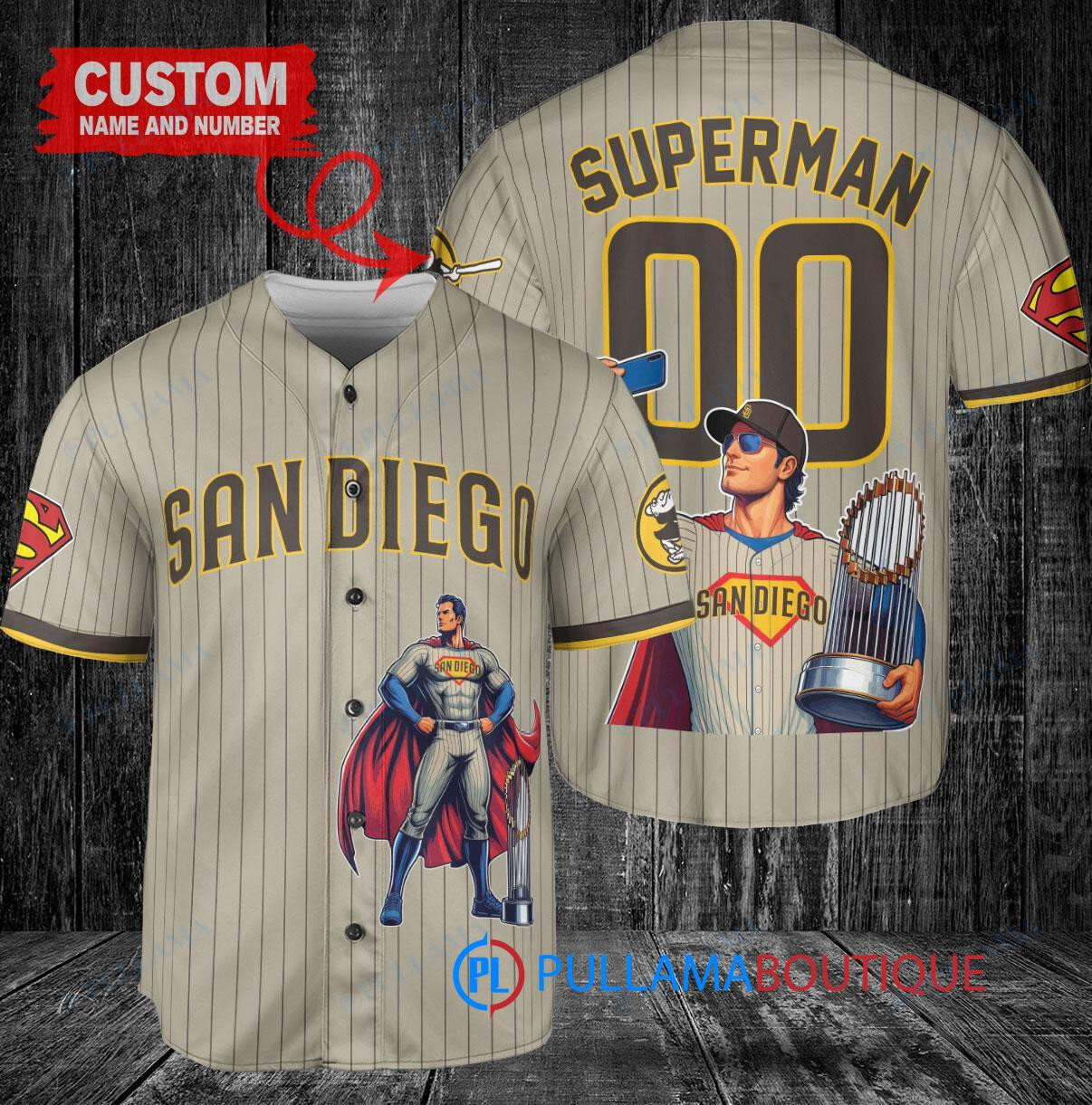 Cincinnati Reds x Superman DC Comics with Trophy Custom Baseball Jersey White