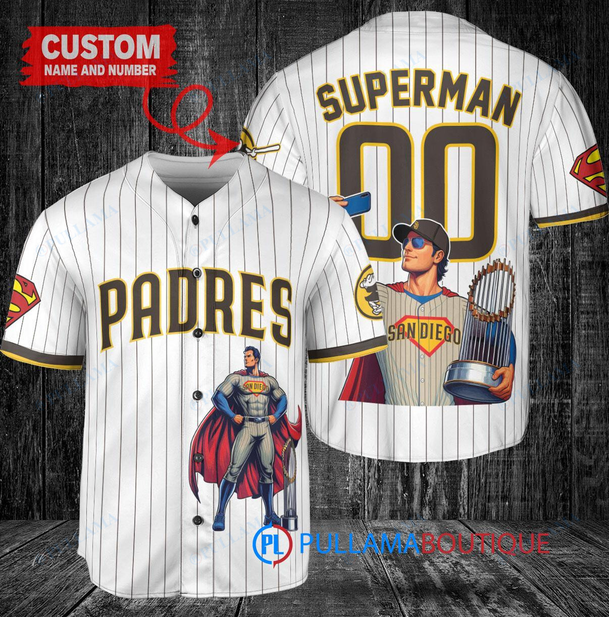 Houston Astros x Superman DC Comics with Trophy Custom Baseball Jersey Gray