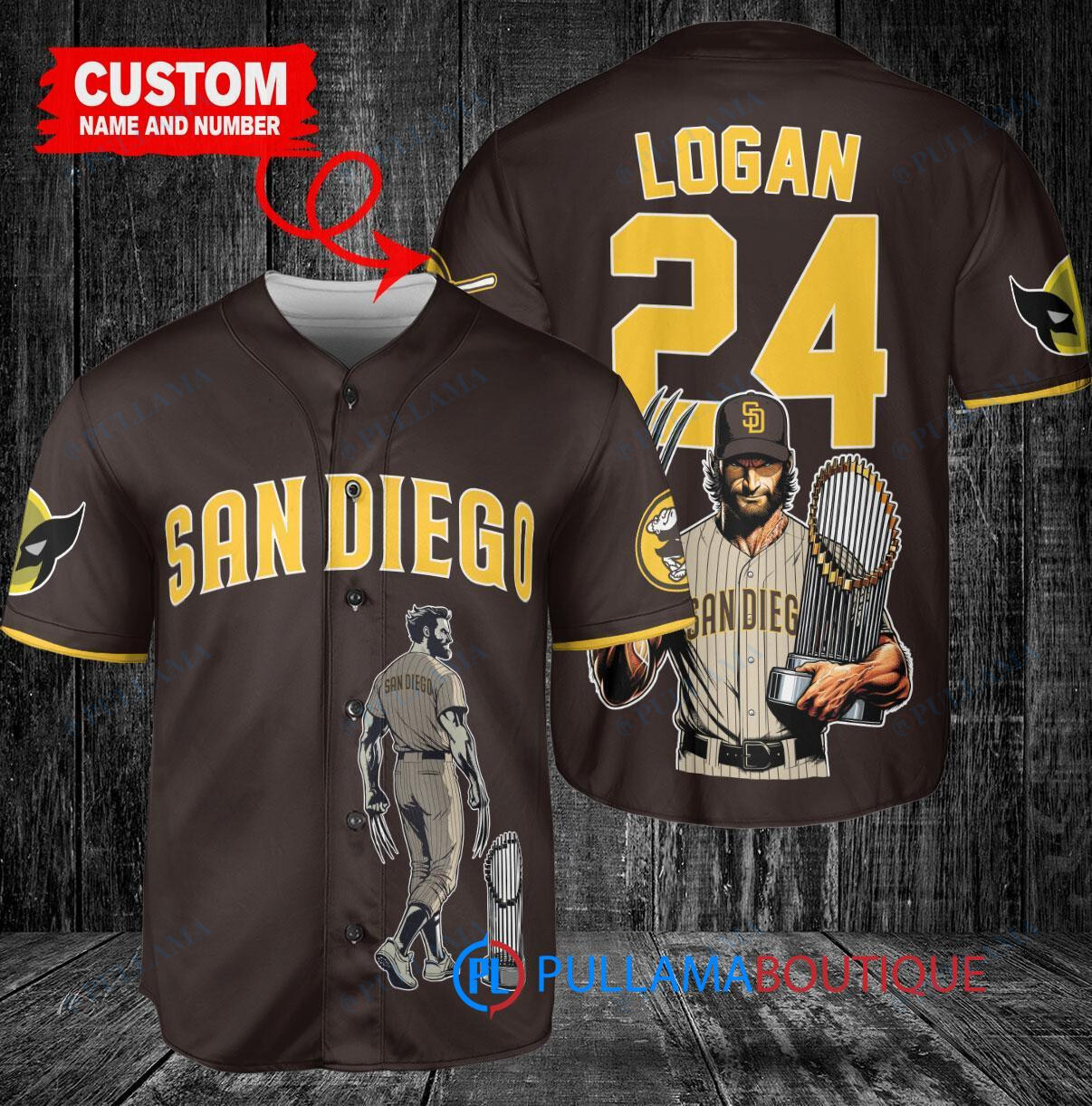 Chicago White Sox x Wolverine Logan with Trophy Custom Baseball Jersey Black