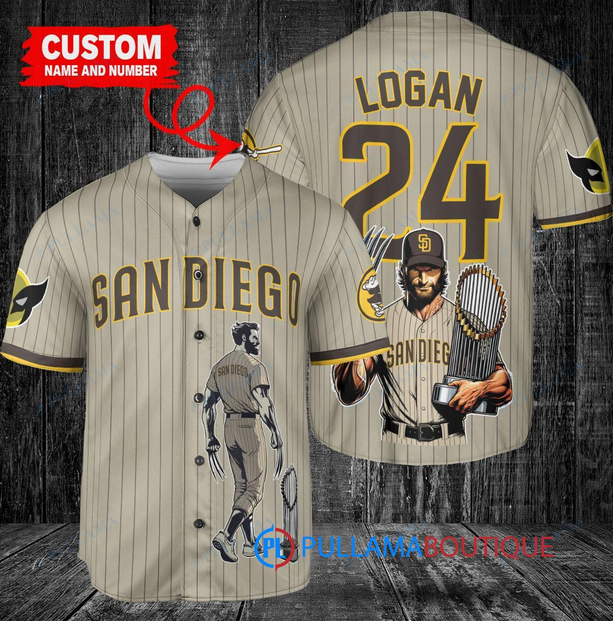 Chicago White Sox x Wolverine Logan with Trophy Custom Baseball Jersey White Stripe