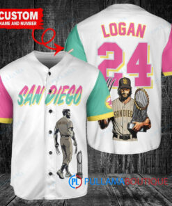 San Diego Padres x Wolverine Logan with Trophy Custom Baseball Jersey White City Connect