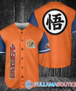 San Francisco 49ers Dragon Ball Z Goku Baseball Jersey