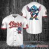 Detroit Lions x Stitch with Trophy Baseball Jersey Gray