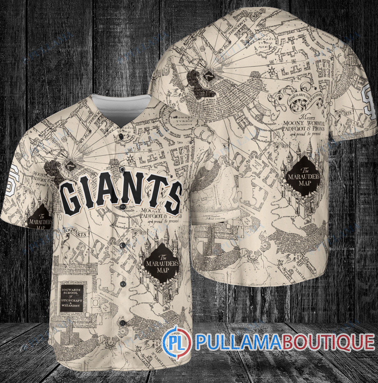 Los Angeles Dodgers Harry Potter The Marauders Map Baseball Jersey