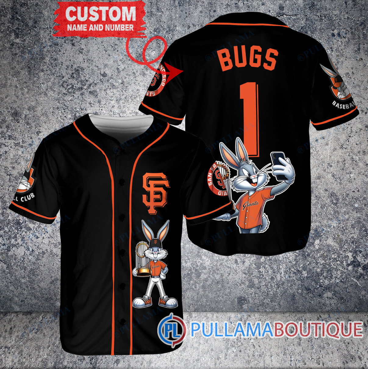 Kansas City Royals x Bugs Bunny with Trophy Baseball Jersey White