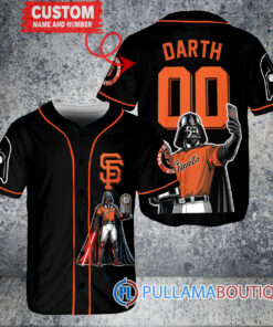 San Francisco Giants x Darth Vader Star Wars with Trophy Baseball Jersey Black