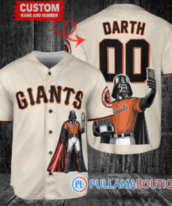 San Francisco Giants x Darth Vader Star Wars with Trophy Baseball Jersey Cream