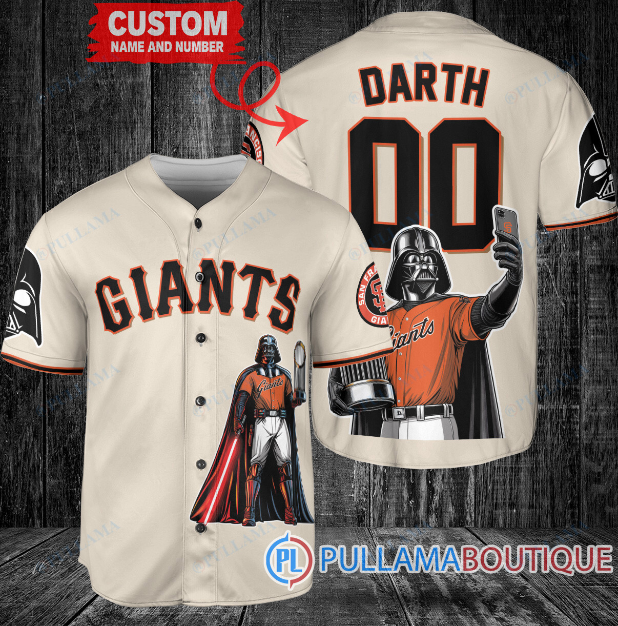 Chicago Cubs x Darth Vader Star Wars with Trophy Baseball Jersey Royal