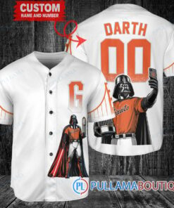 San Francisco Giants x Darth Vader Star Wars with Trophy Baseball Jersey White City Connect