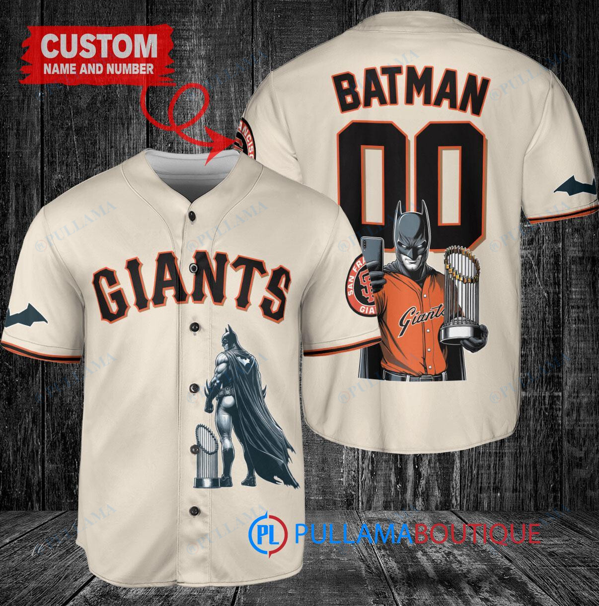 Cincinnati Reds x DC Comics Batman The Dark Knight with Trophy Custom Baseball Jersey Red