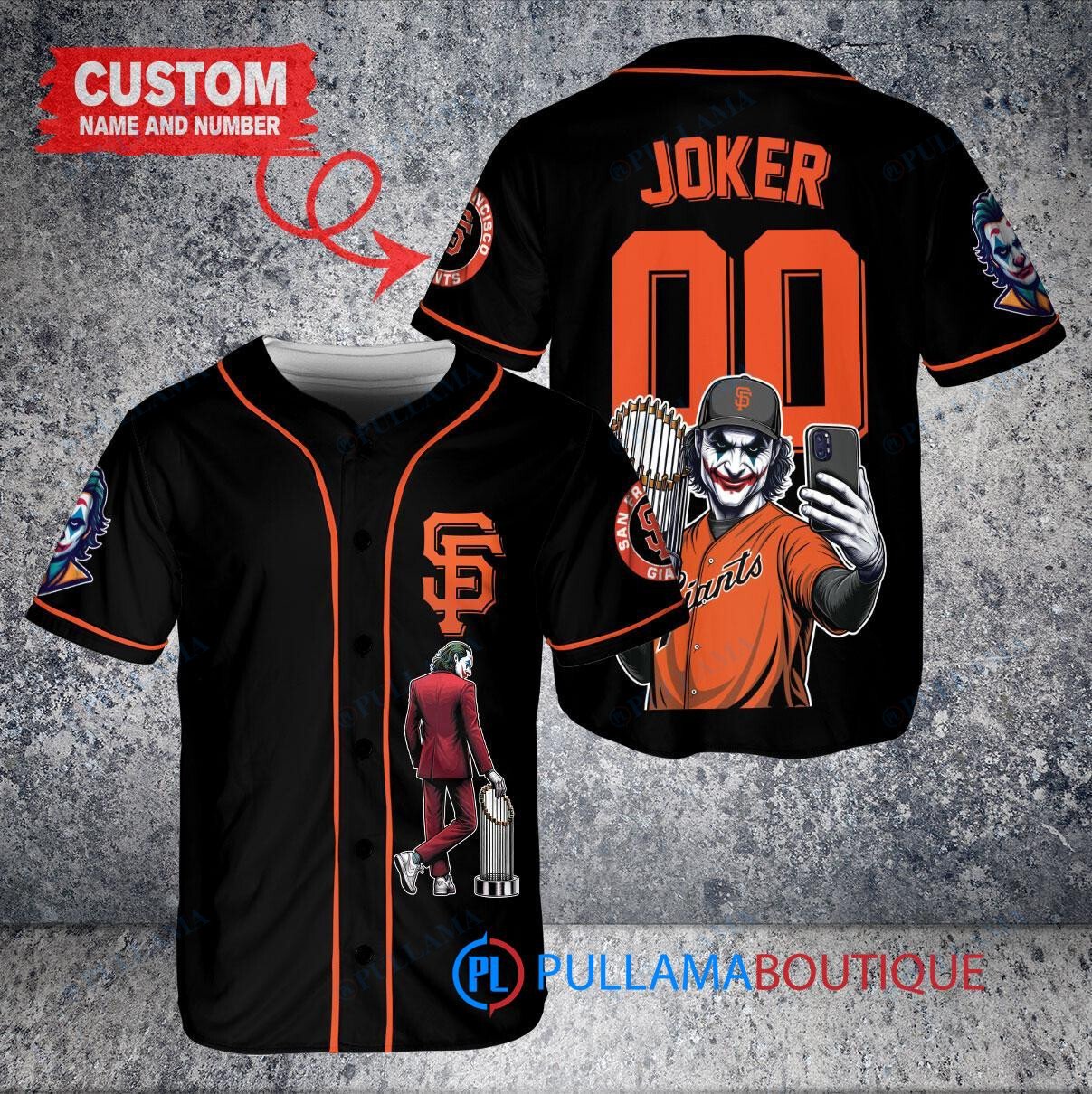 Arizona Diamondbacks x Joker DC Comics with Trophy Custom Baseball Jersey White