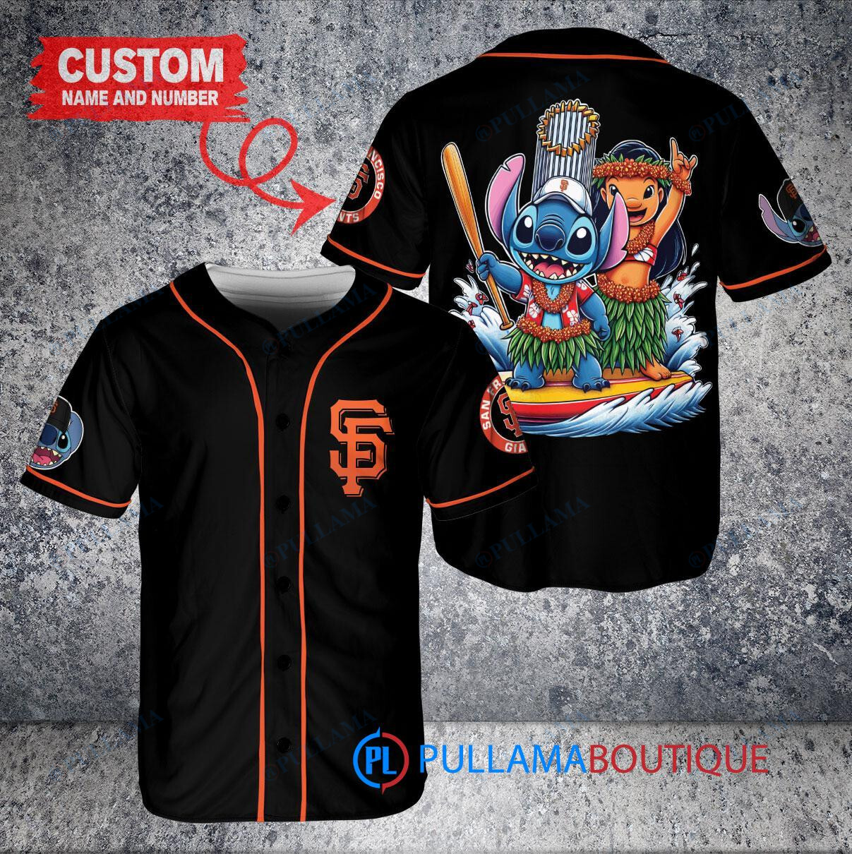 Texas Rangers x Lilo & Stitch with Trophy Baseball Jersey Royal