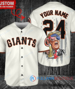 San Francisco Giants x Limited Edition with World Series Trophy Custom Baseball Jersey Cream